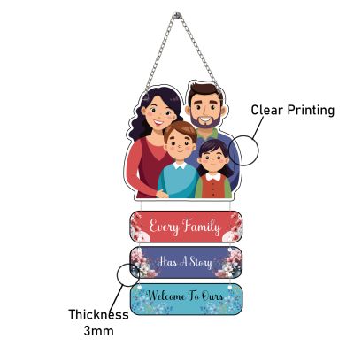 Happy Place Family Wall Hanging For Office Living Room Bedroom Wall Hanging for Home Decoration Wall Art Decor Welcome to Our Home Hanging